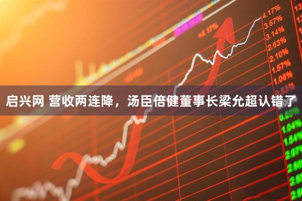 启兴网 营收两连降，汤臣倍健董事长梁允超认错了