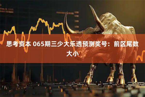思考资本 065期三少大乐透预测奖号：前区尾数大小