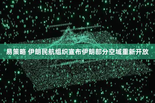 易策略 伊朗民航组织宣布伊朗部分空域重新开放