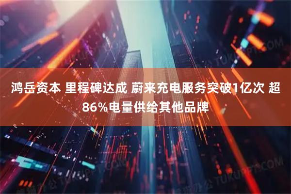 鸿岳资本 里程碑达成 蔚来充电服务突破1亿次 超86%电量供给其他品牌